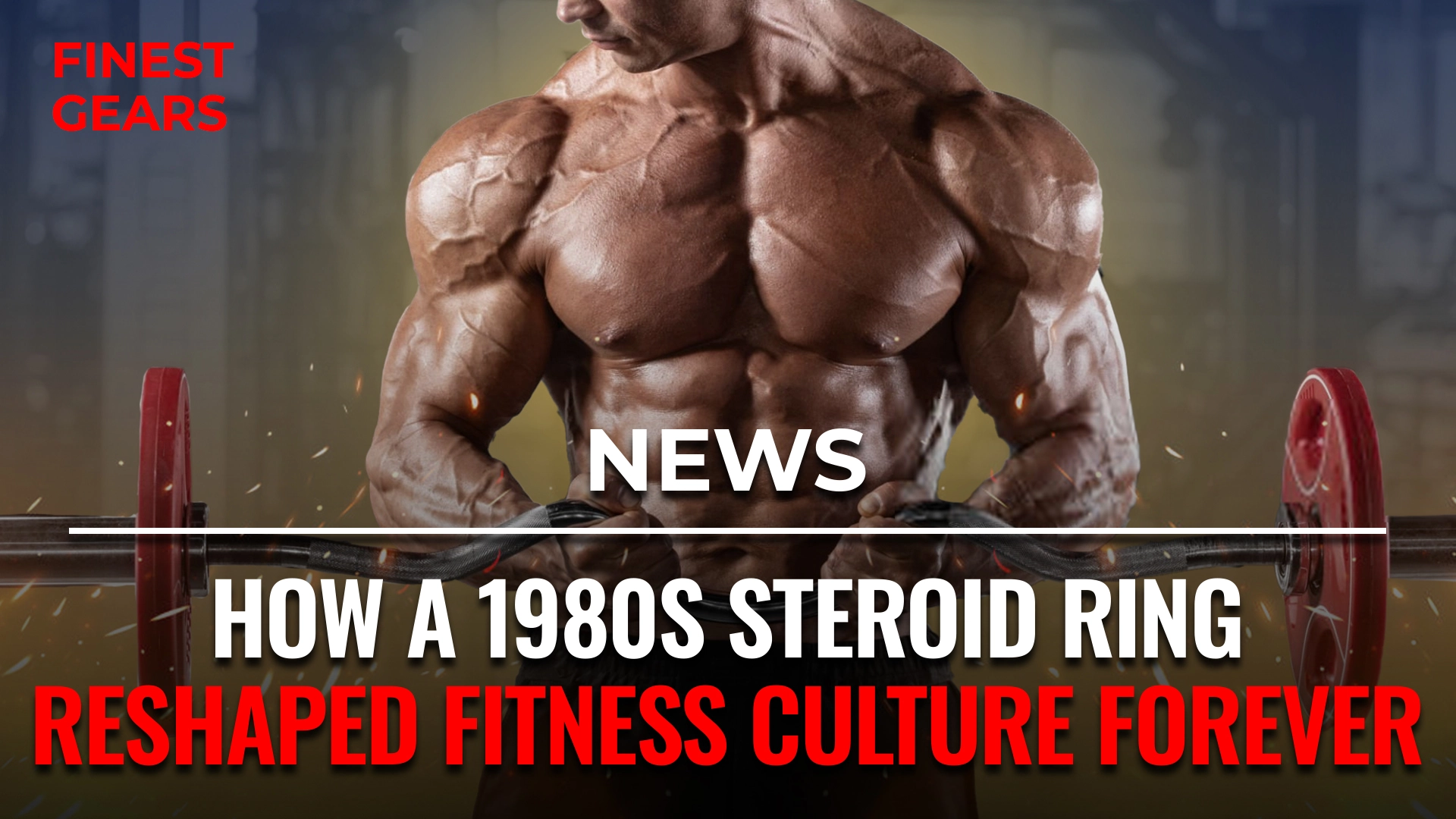 Illustration showing the lasting influence of a 1980s steroid ring on global fitness culture